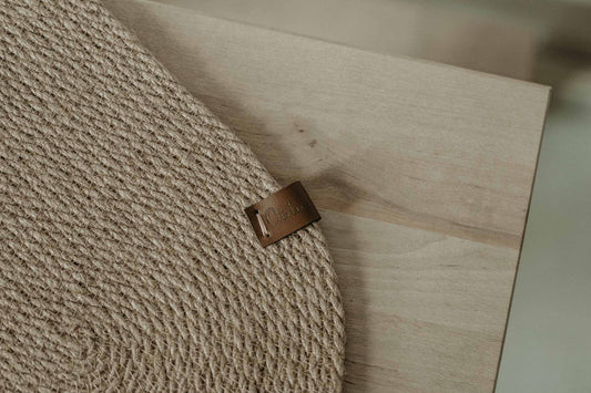 Natural jute mat for pet bowls