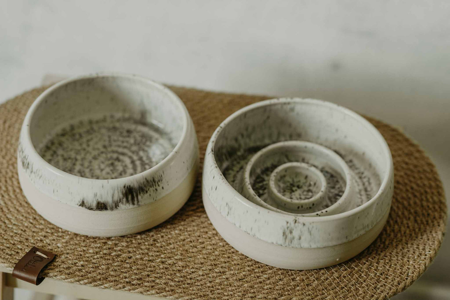 Two toned bowl set + jute bowl mat