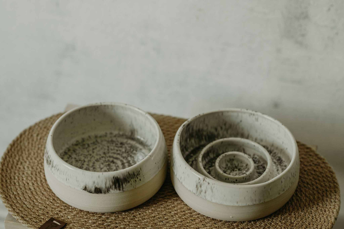 Two toned bowl set + jute bowl mat