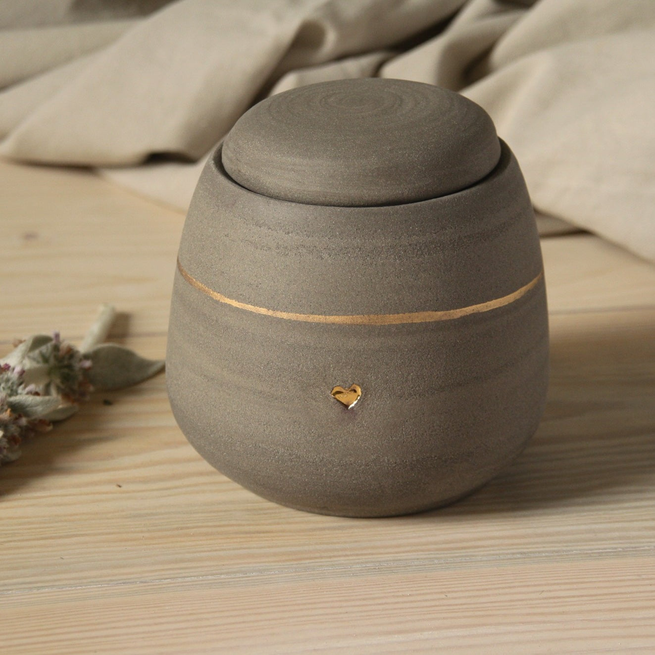 Handmade small dog urn