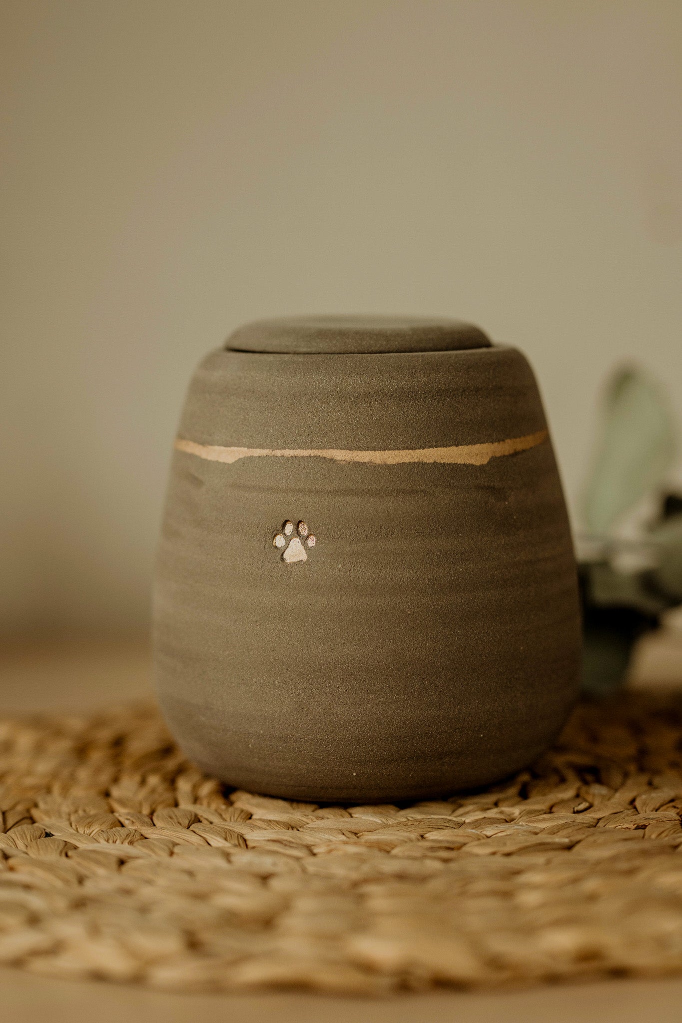Handmade dog ashes urn