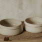 Handmade ceramic pet bowls - 2-piece set with jute mat - sophisticated design.