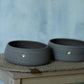 Dog feeding set with paw stamp - crafted with love and care - perfect for your furry companion.