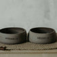 Personalized ceramic pet bowl set + jute mat